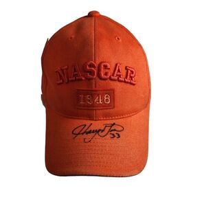 Checkered Flag Sports Signed NASCAR #33 Harry Gant Baseball Cap, Orange